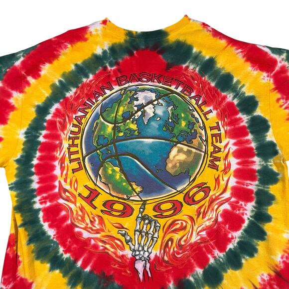 Liquid Blue Grateful Dead Lithuania Basketball Tie Dye T-Shirt - Picture 5 of 6